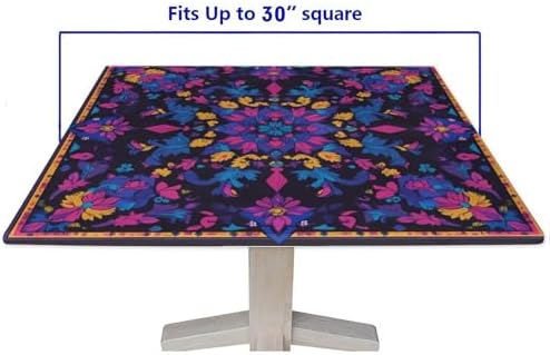 Fitted Tablecloth Square, Mandala Madness Pattern Printed on Stain Resistant Card Table Covers, Ideal for Weddings Birthdays Events, Fit for 30" x 30" Square Tables - Image 5