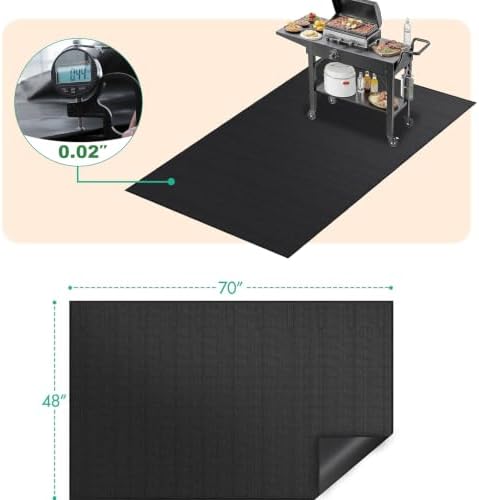 Under Grill Mat 80 x 48 Inch, Fireproof Grill Pad, Heat Resistant Waterproof Deck Protector for Patio, Fire Pit & Outdoor Cooking, BBQ Floor Mat - Image 2