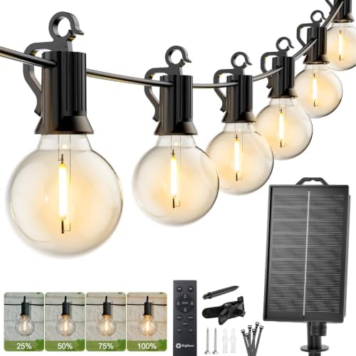 Brightown 76FT Solar String Lights Outdoor, IP65 Waterproof, Remote, Timer by Brightown