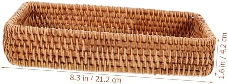 Small Oval Rattan Basket for Bread Fruit and Snack Serving - Image 4
