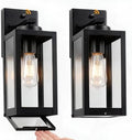 13" Enclosed Dusk to Dawn Exterior Lighting Fixtures, Modern Porch Lights by Yolsunes