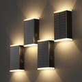 Solar Wall Light Outdoor,3000/4000/6000K 3 Modes Dusk to Dawn Lighting Wall Sconce IP67 Waterproof Up and Down Solar Lights Outdoor for House, Garage, Porch,Doorway (4 Pack) by UGDLUCK