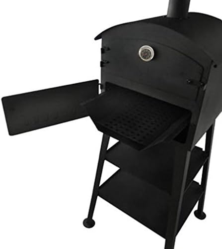 Tidyard Outdoor Pizza Oven, Charcoal Fired with 2 Fireclay Stones, 22.8x24x80.7 Inch Steel Oven with Thermometer and Removable Tray for Backyard Baking and Cooking - Image 3