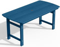 Ciokea HDPE Outdoor Patio Dining Table, All-Weather Furniture, Navy Blue by CIOKEA