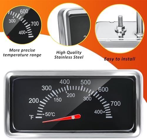 Hisencn 3.6'' Thermometer Replacement for Nexgrill 720-0830A 720-0882A - Image 6