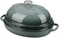 EDGING CASTING Enameled Oval Cast Iron Dutch Oven Pot with Lid, Bread Dutch Oven for Sourdough Bread Baking, Dutch Oven Bread, Bread Oven, 6QT, Slateblue by EDGINGCOOKWARE