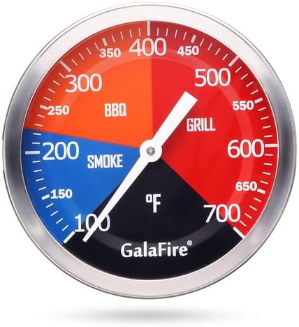 3 3/16 Inch BBQ Temperature Gauge for Smoker Wood Charcoal Pit by GALAFIRE