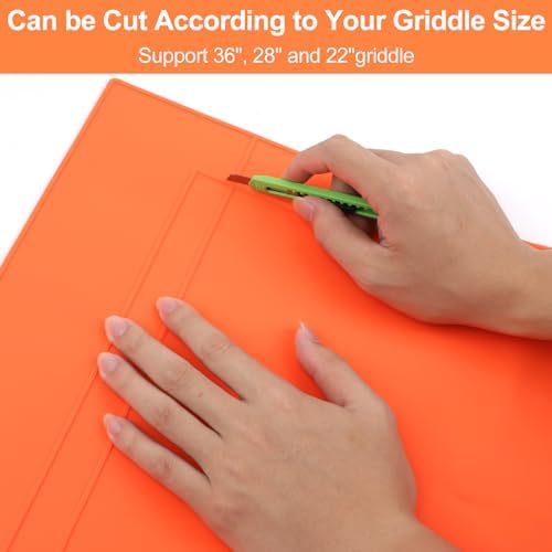 Blackstone Silicone Griddle Cover 36 INCH, Easy Cut to Fit 36",30", 28", 22", Blackstone Silicone Mat All Season Flat Top Protective Grill Cover - Image 3