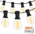 GvvooHome Outdoor String Lights, 50FT LED Waterproof Patio Lights by GvvooHome