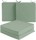 Outdoor Chair Cushions, Set of 4, 22 x 22 Inch, Sage Green by Unknown