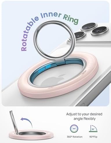 Lamicall for MagSafe Magnetic Phone Ring, Crystal Pink Finger Grip - Image 3