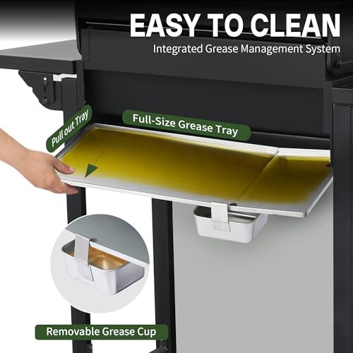 4-Burner Propane Gas Grill with Folding Side Tables, 40,000 BTU - Image 5