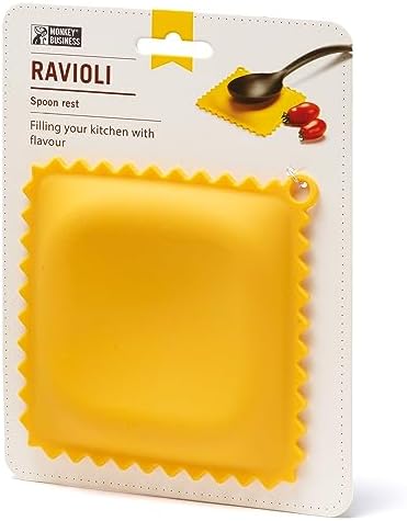 The Original Ravioli-Shaped Spoon Rest | Spoon Rest for Kitchen Counter | Cool and Cute Kitchen Accessories | from a Collection of Different Pasta-Shaped Unique Kitchen Gadgets | by Monkey Business by MonkeyBusinessDesign