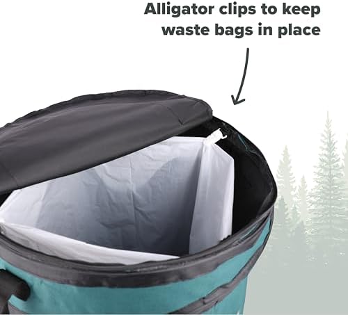 Coghlan's Deluxe Durable Pop-Up Trash Can – Collapsible Garbage Bin with Zippered Lid, Bag Clips, and Anchoring Points for Camping, Home, and Outdoor Use – 29.5 Gallon - Image 5