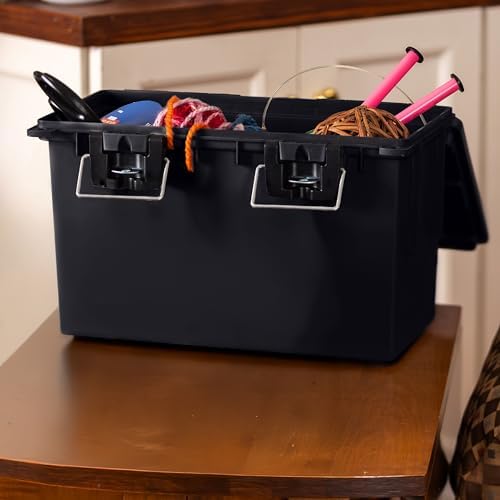 Sheffield 12773 XL Storage Bins With Lids, 2-Pack Stackable Storage Bins, Made in USA, Lockable and Water-Resistant Containers with Lids, Plastic Containers for Home, Classroom, and Dorm - Image 2