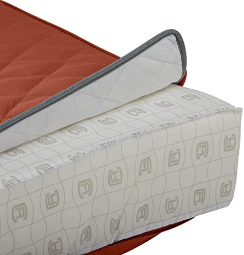 Classic Accessories Montlake FadeSafe Water-Resistant 25 x 22 x 4 Inch Wide Back Patio Quilted Lounge Cushion, Spice - Image 6