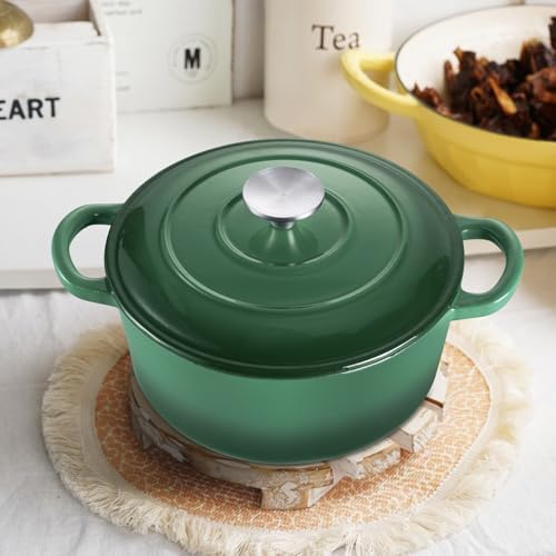 TeamFar Enameled Cast Iron Dutch Oven - 3QT Small Dutch Oven Pot with Lid - Image 7