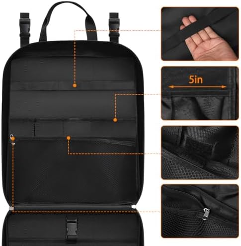 Large Camp Kitchen Organizer, High Capacity Camping Cooking Utensils Bag, with Paper Towel Holder, Multi-pocket Waterproof Camping Utensils Holder for BBQ Outdoor Cooking Essentials - Image 4