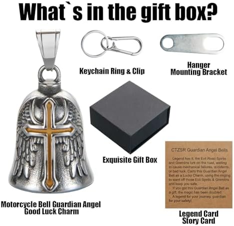 Motorcycle Bell Guardian Angel Gremlin Lucky Charm Gift For Riders - Image 6