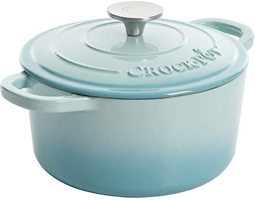 Crock-Pot Artisan Round Enameled Cast Iron Dutch Oven, 5-Quart, Pink Blush - Image 3