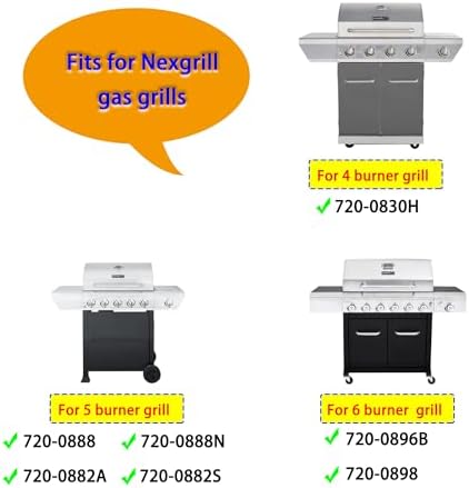 DP148 (6-pack) Grill Heat Plates fits for Nexgrill 720-0830H 720-0898 720-0896B 720-0896C 720-0896E Replacement Parts for 720-0888N 720-0882S 720-0888 720-0882A 720-0896 720-0888A Grills - Image 5
