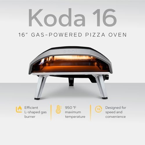 Ooni Koda 16 Outdoor Propane Gas Pizza Oven Bundle - Includes Pizza Oven Cover, Oven Brush and Infrared Thermometer - Image 2