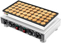 50-Hole Commercial Waffle Maker, 1800W Electric Waffle Machine, Stainless Steel Waffle Iron Baker with Non-Stick Coating, 122-572℉ Temperature Adjustable by Milzeone