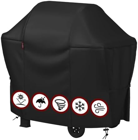SHINESTAR 49-52in Grill Cover,Windproof with Magic Tape & Drawstring Bottom by SHINESTAR