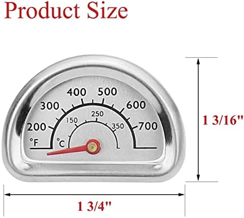 Hiorucet Grill Lid Thermometer Heat Indicator Replacement for Charbroil 463271314, 463247412, 463247512, 463225315, 463434313 Grill Model, BBQ Grill Temperature Gauge Replacement Part for Char-Broil. - Image 2