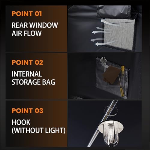Bike Storage Shed 5.25x7.2FT Motorcycle Tent 420D Oxford Fabric - Image 5