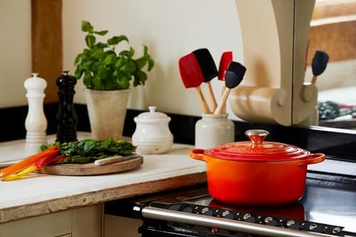 Le Creuset Enameled Cast Iron Round Dutch Oven, 5.5 qt., Flame - Image 5