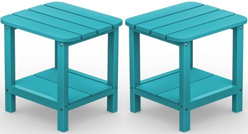 SERWALL Double Adirondack Side Table End Table Set of 2- Tiffany by SERWALL