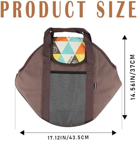 Grill Pan Storage Bag, Rectangular, Brown, Nylon, 17.1x14.6Inch - Image 2
