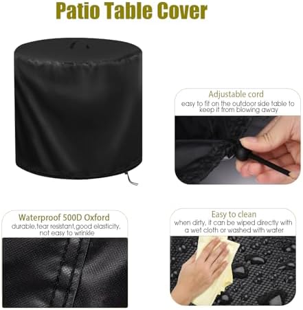 Round Side Table cover End Table Cover- 14"D x 21"H - Image 4