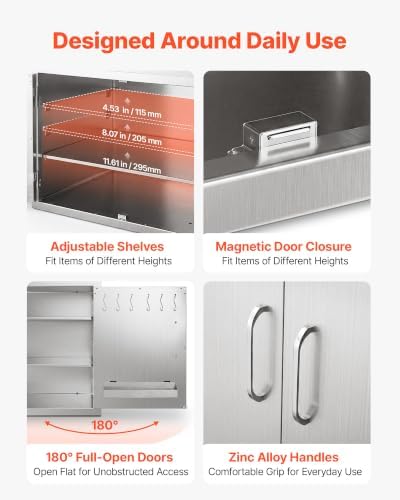 VEVOR Outdoor Kitchen Drawers, 30"W x 20"H x 20"D, Cabinet/Trash/Door/Combo - Image 7