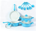 13-Piece Non Stick Pots and Pans Set,Cooking Pan Set,Maifan Stone Coating by KANYUNCD