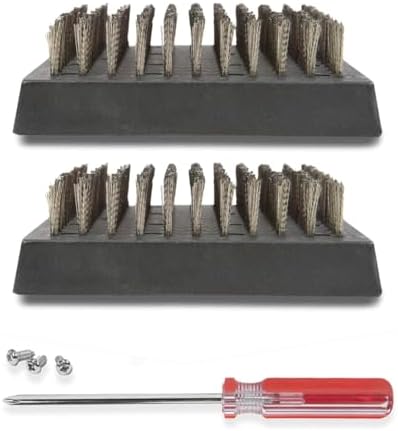 BBQ-AID Wire Grill Brush Replacement Heads, 2-Pack Cleaning Bristles by BBQ-AID