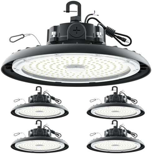 AIKVSXER 180W UFO High Bay Light 32400LM 6000K, 1-10V Dimmable Shop Lights by AIKVSXER