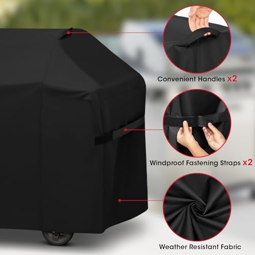 Unicook Grill Cover Heavy Duty Waterproof 65 Inch, Fade Resistant BBQ Cover - Image 6