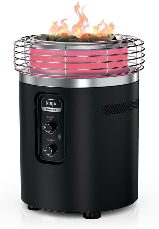 Ninja Fireside360 Fire Pit & Heater, 80,000 BTU, 3 Modes, Push Start, Black by Unknown