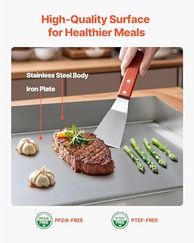 VEVOR Commercial Electric Griddle, 21", Countertop Flat Top Griddle - Image 5