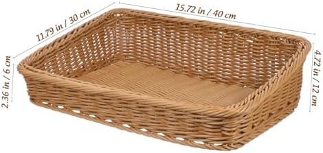 Woven Storage Basket for Fruit, Bread and Kitchen Sundries, Picnic Carry - Image 2