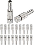 M METERXITY 20-Pack Brass Misting Nozzles, 0.024"/0.6mm Orifice Mister Replacement Heads with Filter Mesh for Cooling System/Landscaping/Humidification, 6mm Low-Pressure Fog Sprayer Nozzle by MMETERXITY