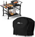 Leteuke Grill Cover for Outdoor Pizza Oven Table Stand Grill Cart by Leteuke