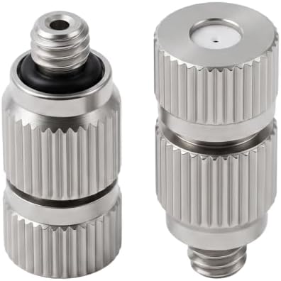5 Pcs Misting Nozzles, 0.4mm Orifice, Stainless Steel, Anti-Drip by FOCMKEAS
