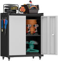 IRONFFICE Locking Storage Cabinet, Steel Garage Cabinet with Wheels, Utility Tool Cabinet for Garage, Home Office and Warehouse by IRONFFICE