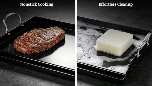 QuliMetal 25 x 16 Inch NanoCeramic Cast Iron Griddle for Gas Grills - Image 5