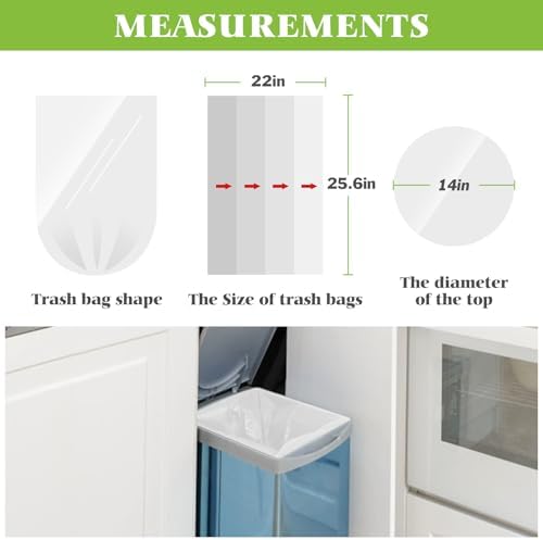 Teivio Medium Clear Trash Bags 8 Gallon 330 Count Kitchen Garbage Bags - Image 2