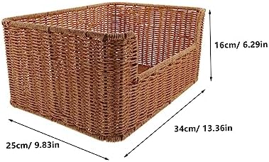 Rattan Woven Basket Decorative Storage Organizer Bin for Fruits - Image 2