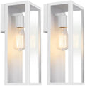 VerRon Outdoor White Wall Light Fixtures, Modern Exterior Wall Lanterns by WelcometoVerRon